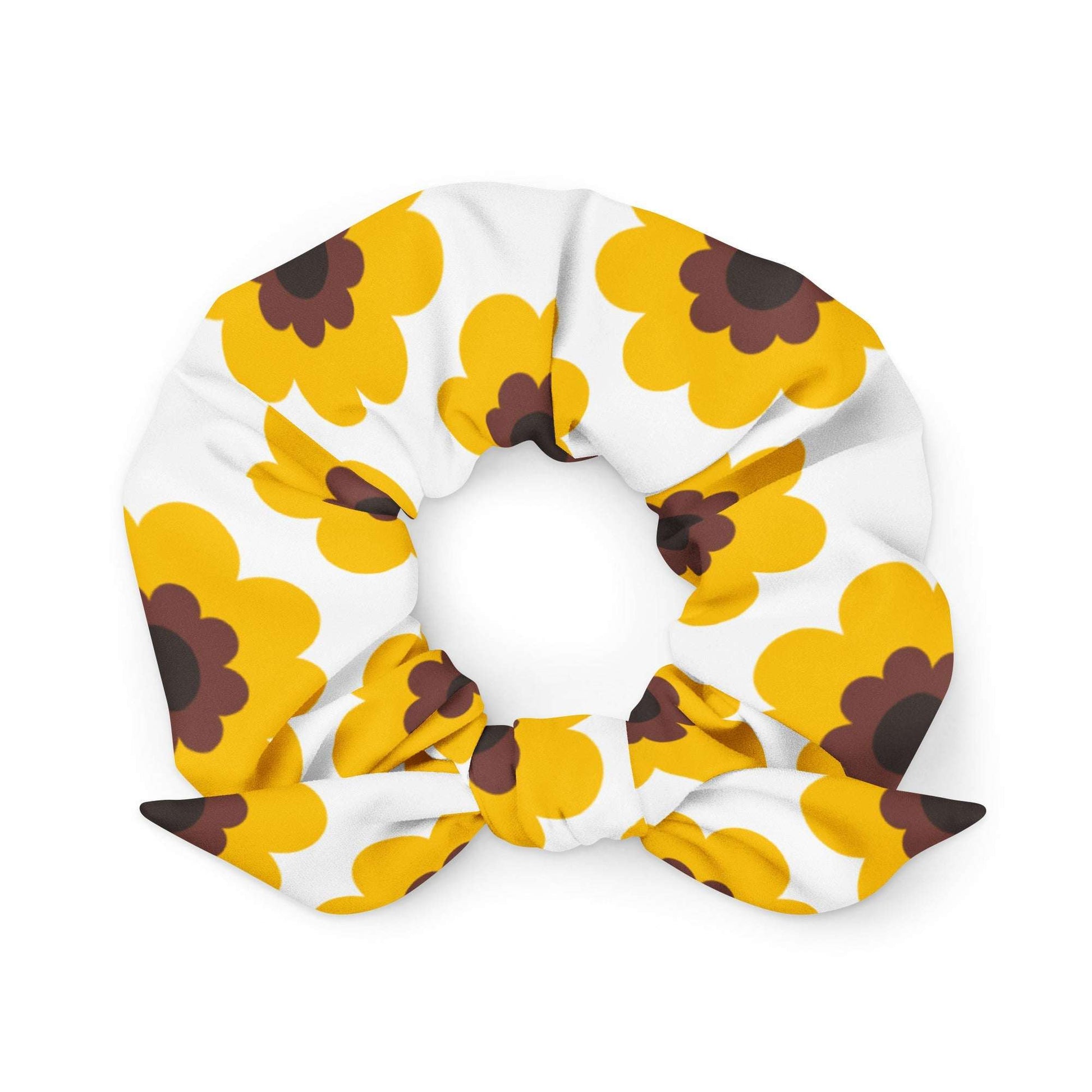 Scrunchie - FANCY BLOOM yellow - Pretty floral print Default Title