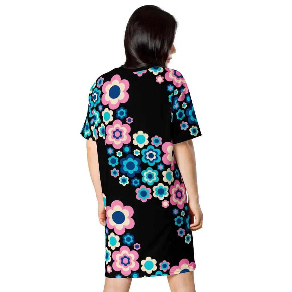 T-shirt dress - FLORA FOREVER sweet - Floating flower print
