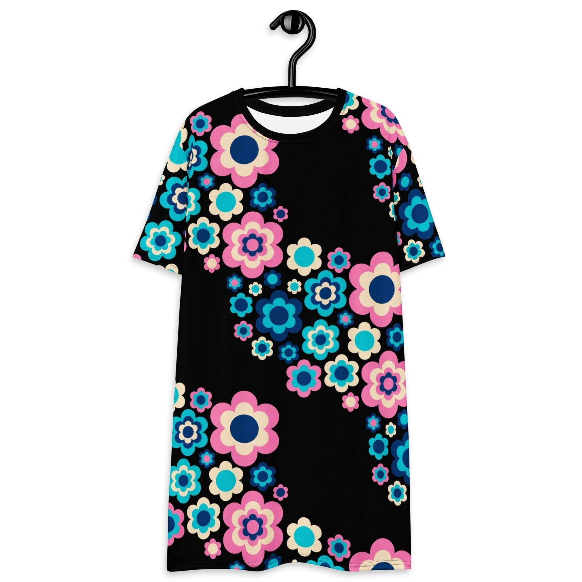 T-shirt dress - FLORA FOREVER sweet - Floating flower print 6XL
