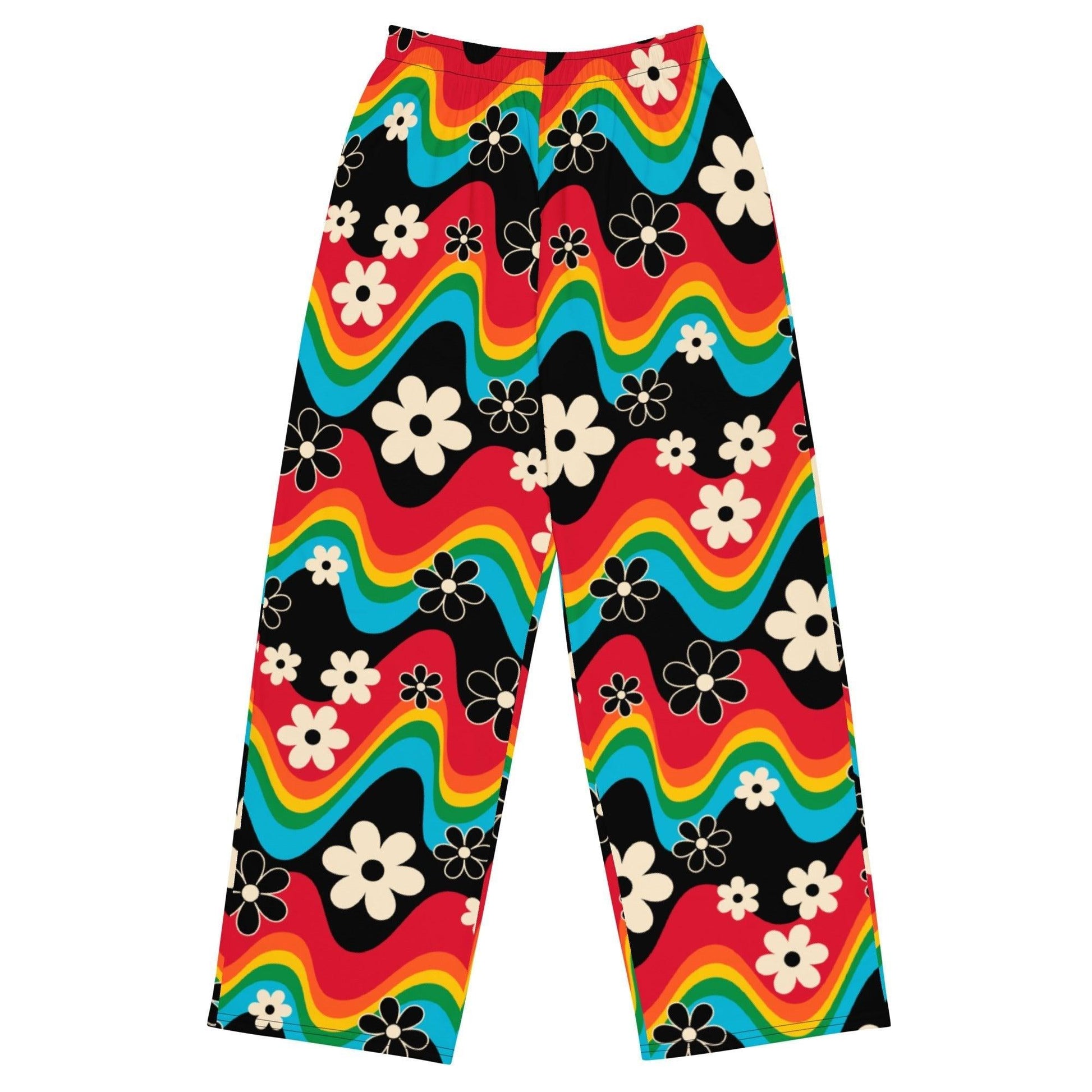 Pants - FLORA RAVE - Bold stripes and flowers print 6XL