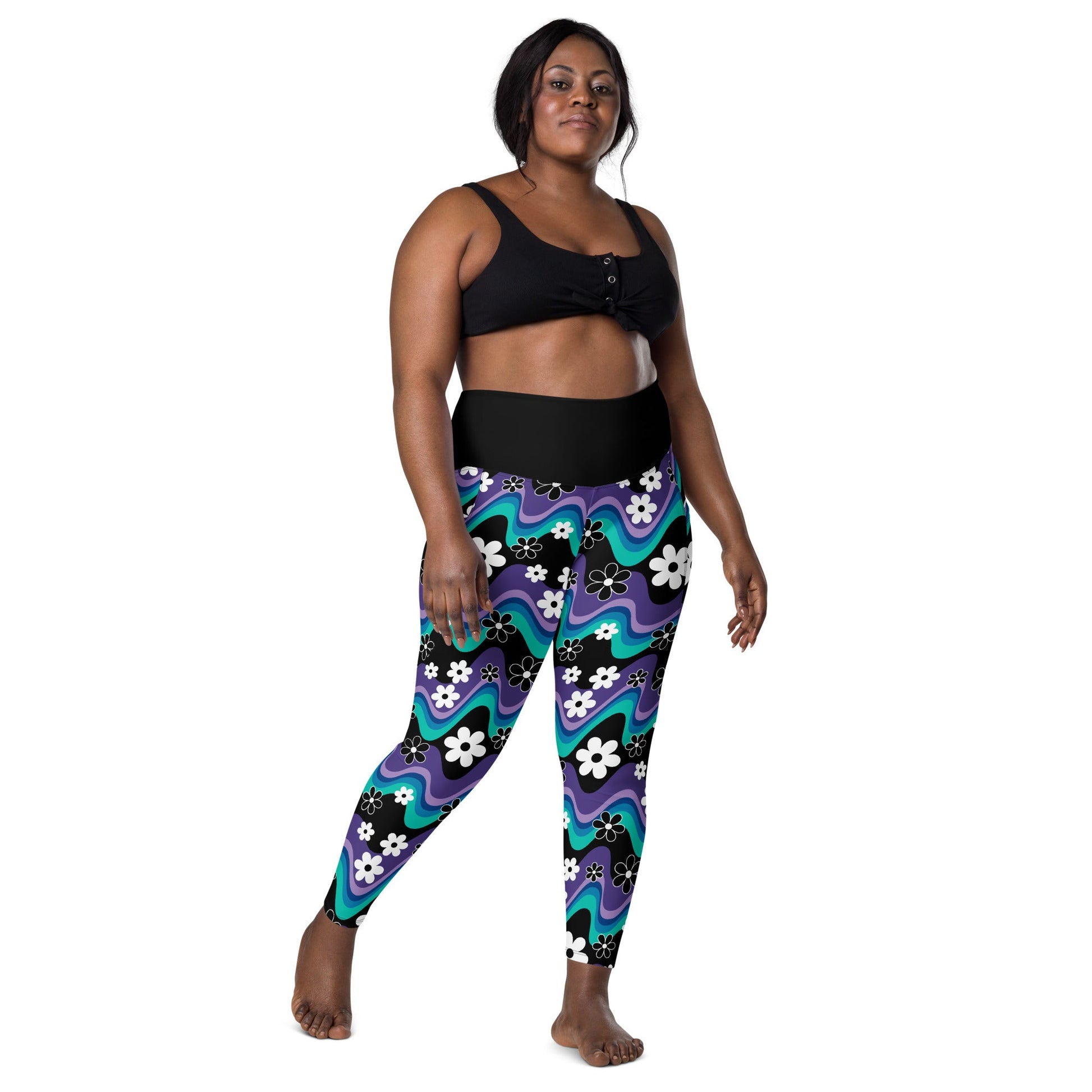 Leggings With Pockets - FLORA RAVE purple