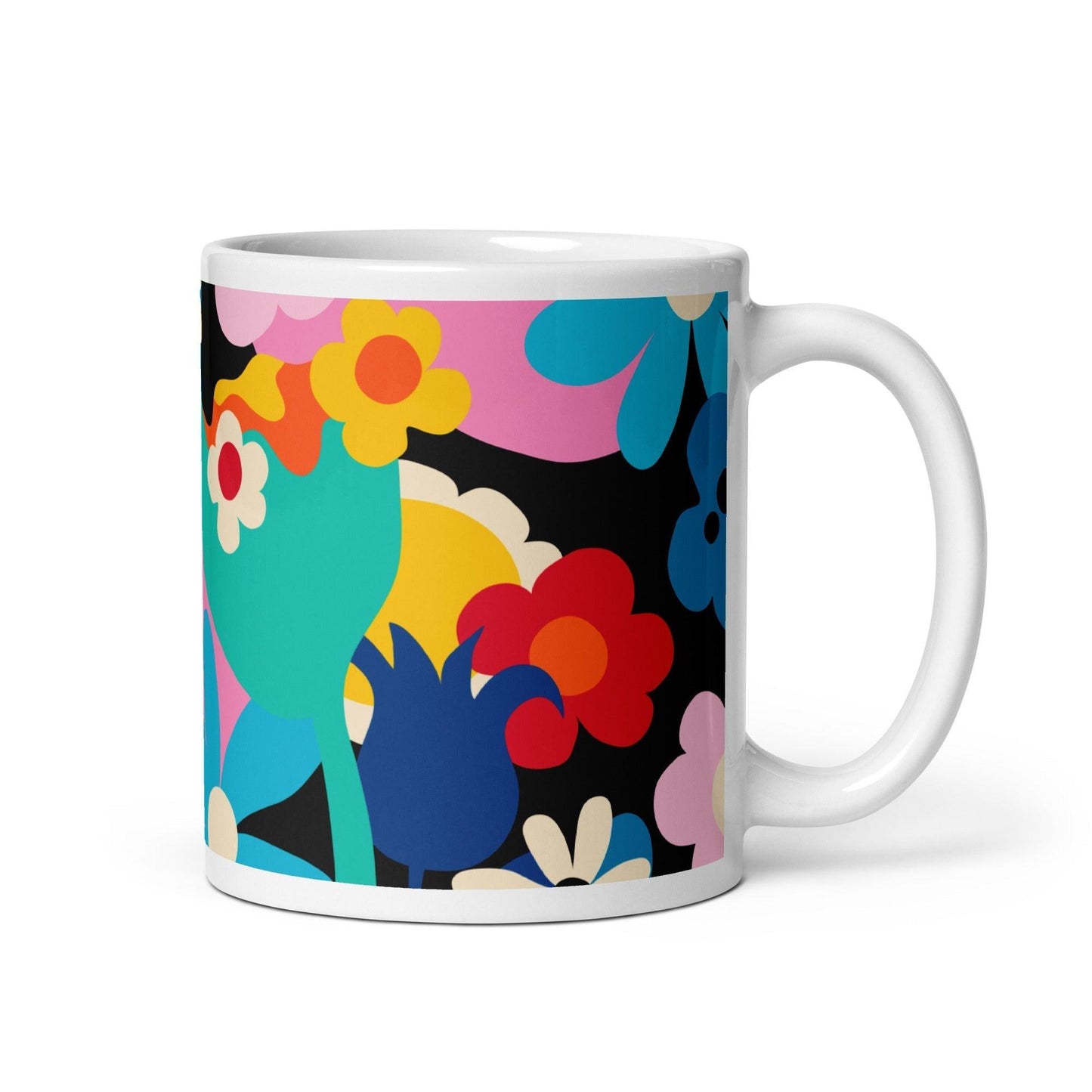 Mug - FLORALEI - Artsy flower print 11 oz