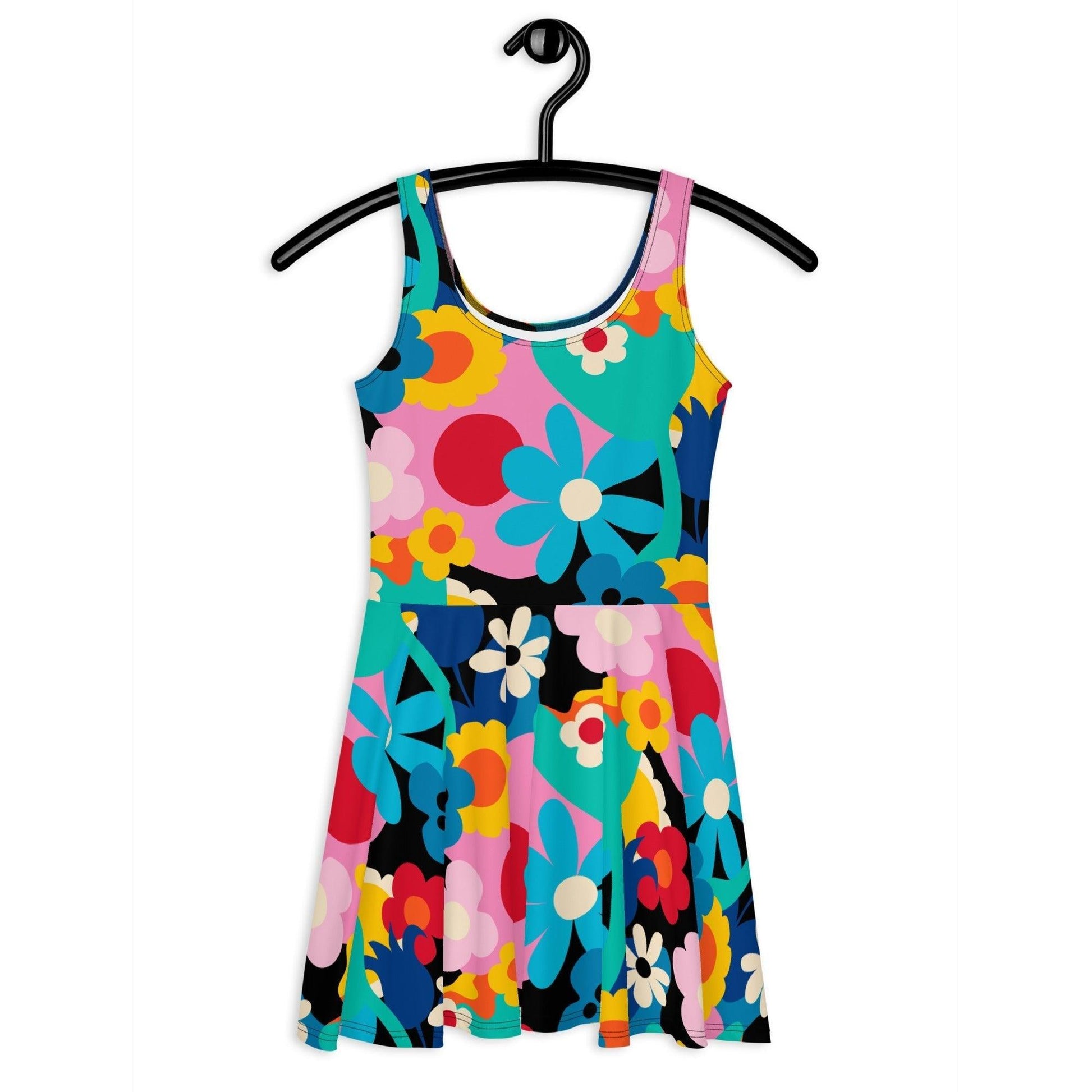 Skater dress - FLORALEI - Artsy flower print 3XL