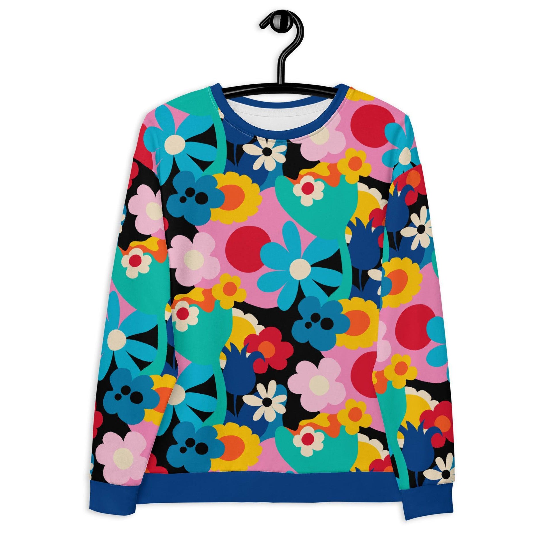 Sweatshirt - FLORALEI - Artsy flower print 3XL
