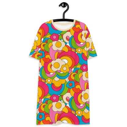 T-shirt dress - FLORENCE happy - Elegant floral print 6XL