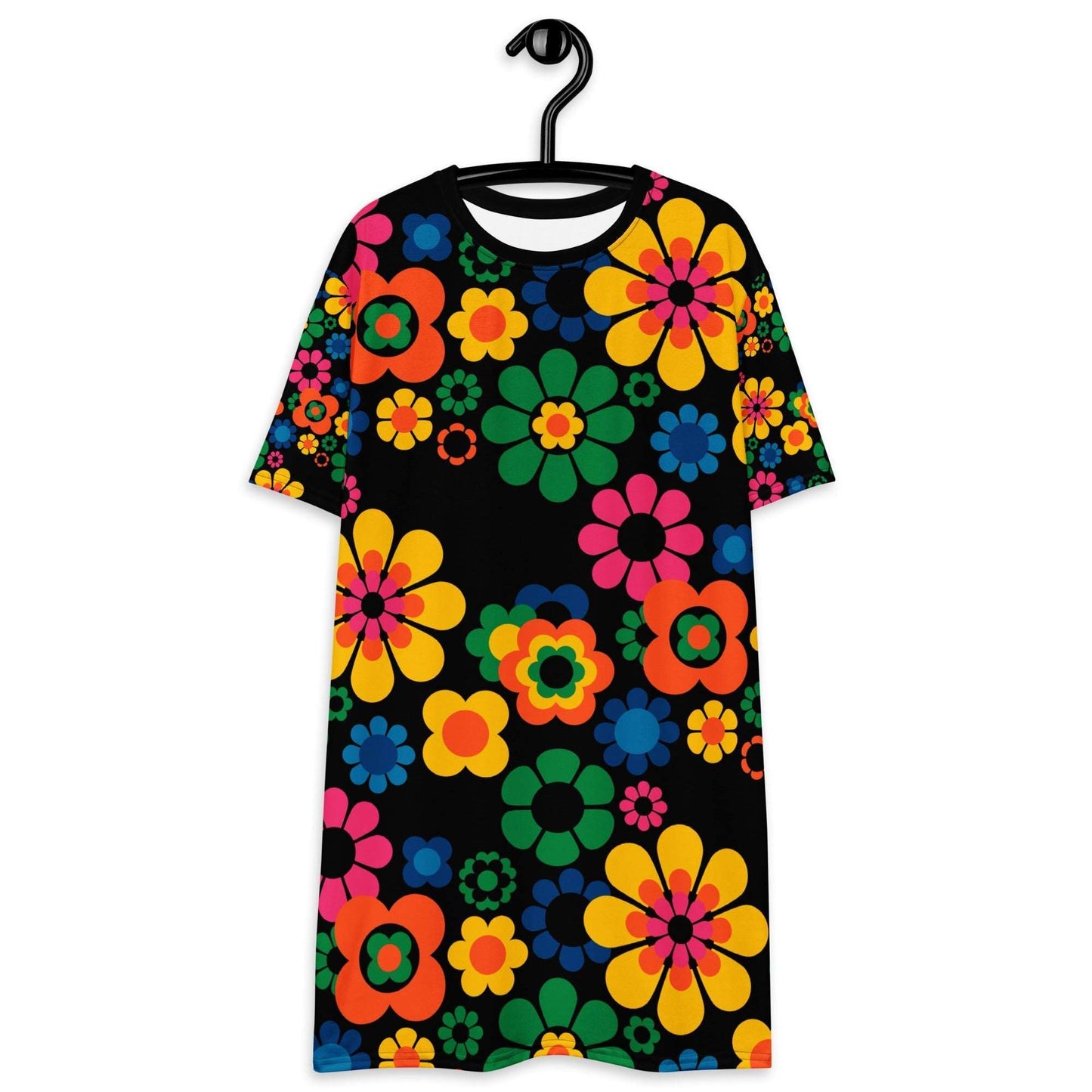 T-shirt dress - FLOW-POW joy - Funky flower power print 6XL
