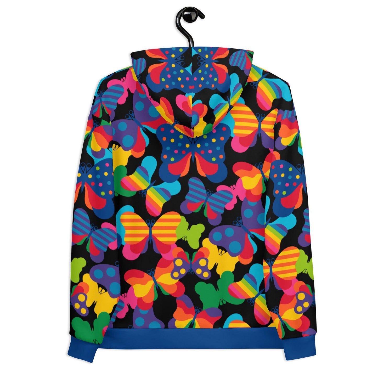 Hoodie - FLYRAVE black - Colorful butterfly print