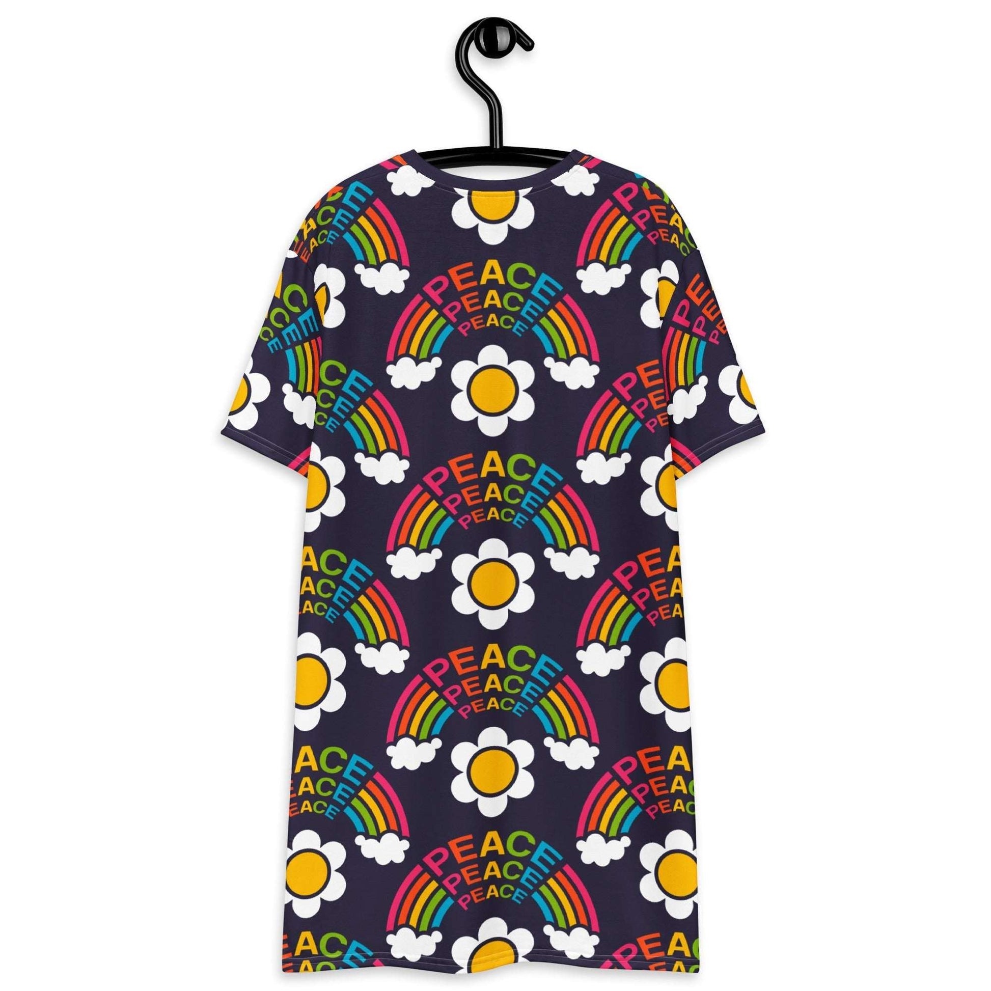 T-shirt dress - FOREVER PEACE - Peace and rainbows print