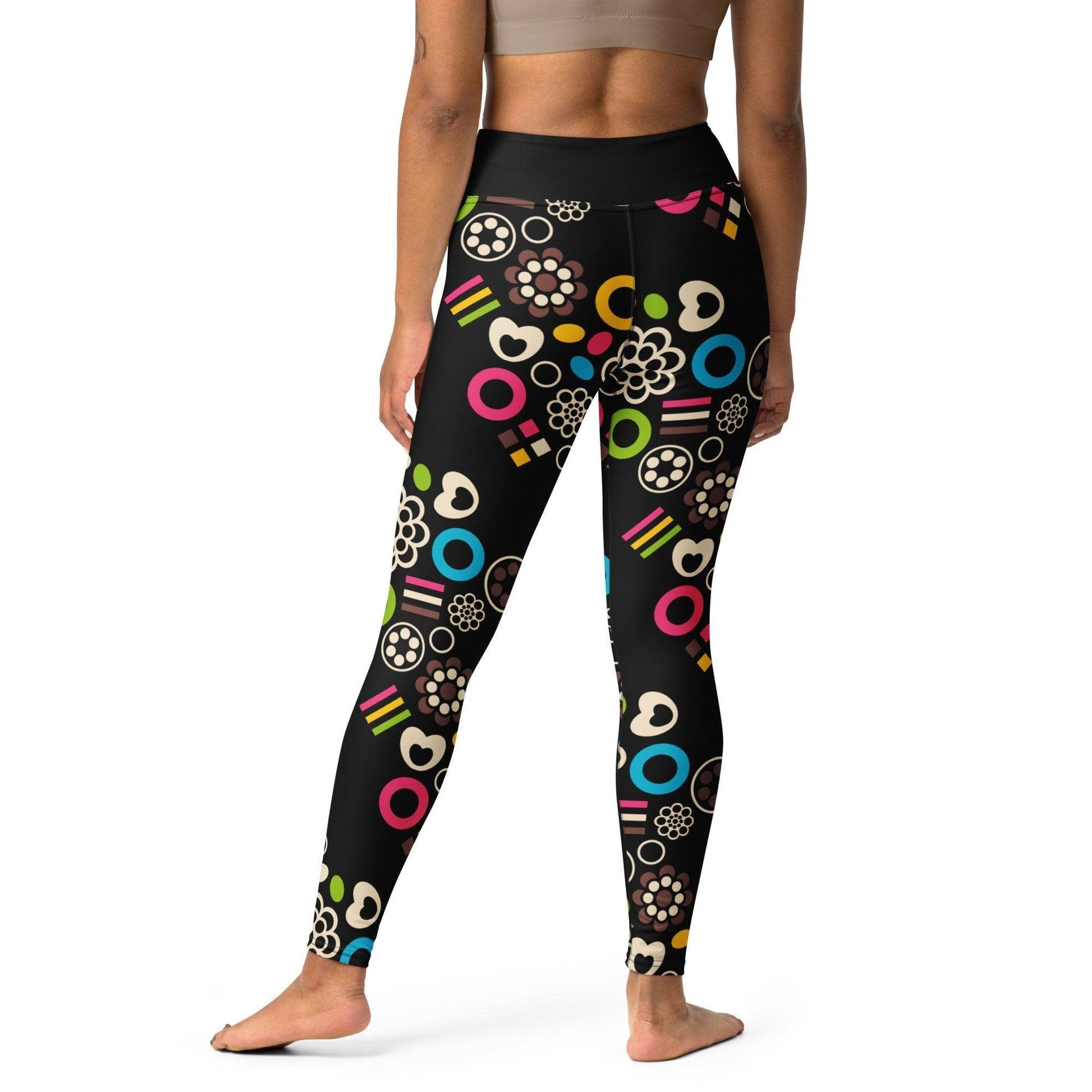 Yoga leggings -2- FOREVER SWEET - Colorful candy mix print