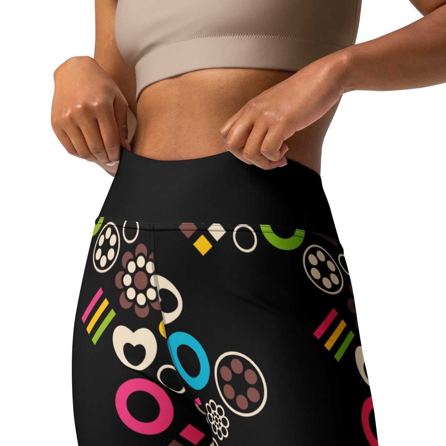 Yoga leggings -2- FOREVER SWEET - Colorful candy mix print