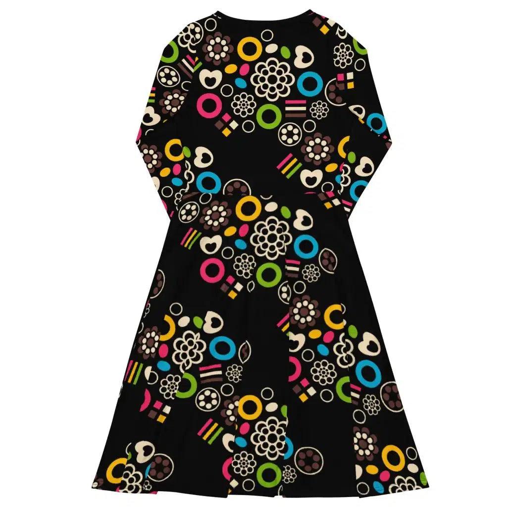Midi dress - FOREVER SWEET - Colorful candy mix print