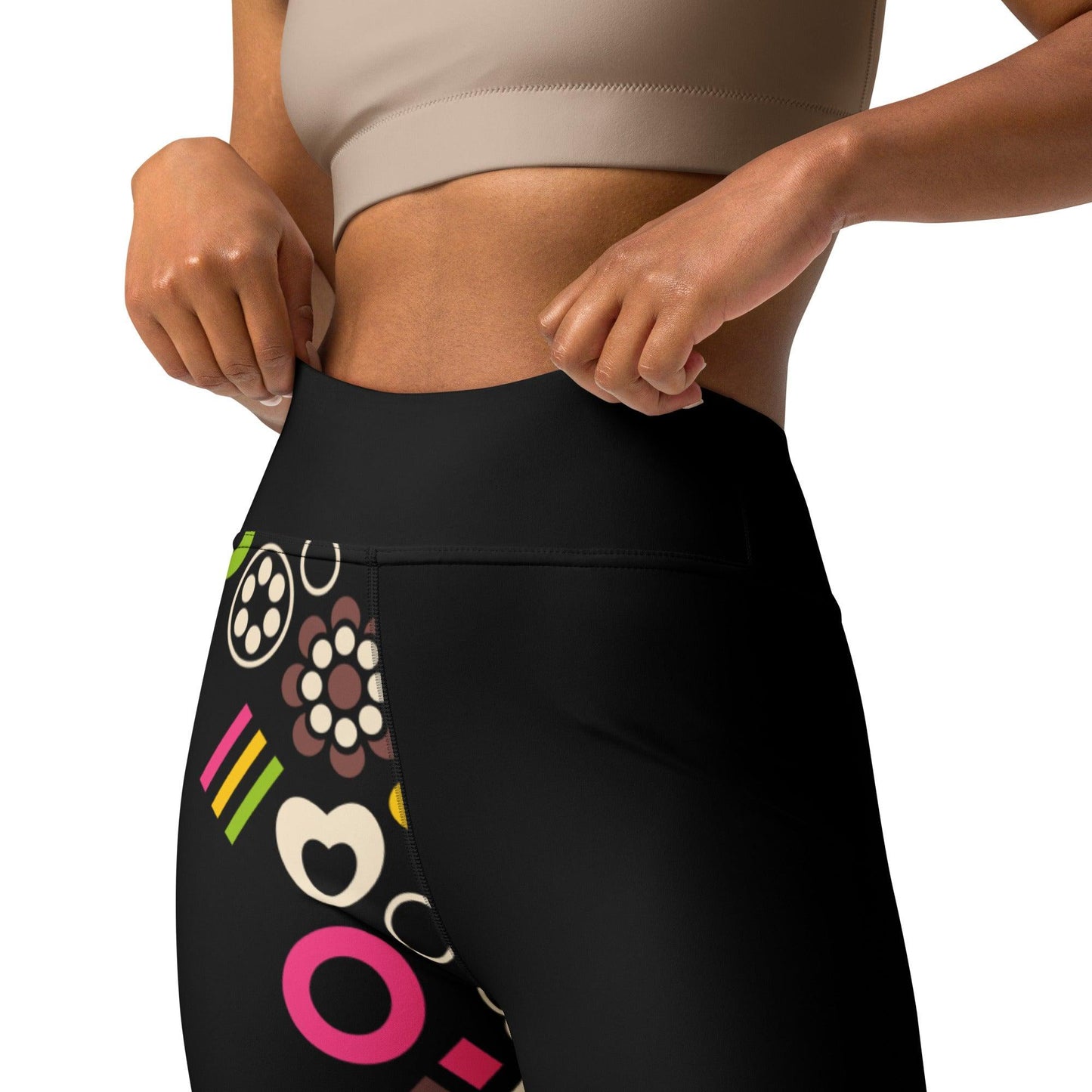 Yoga leggings - FOREVER SWEET - Colorful candy mix print
