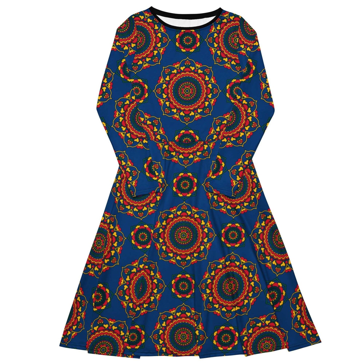 Midi dress - FOREVERMORE folk - Romantic flower and heart print 6XL