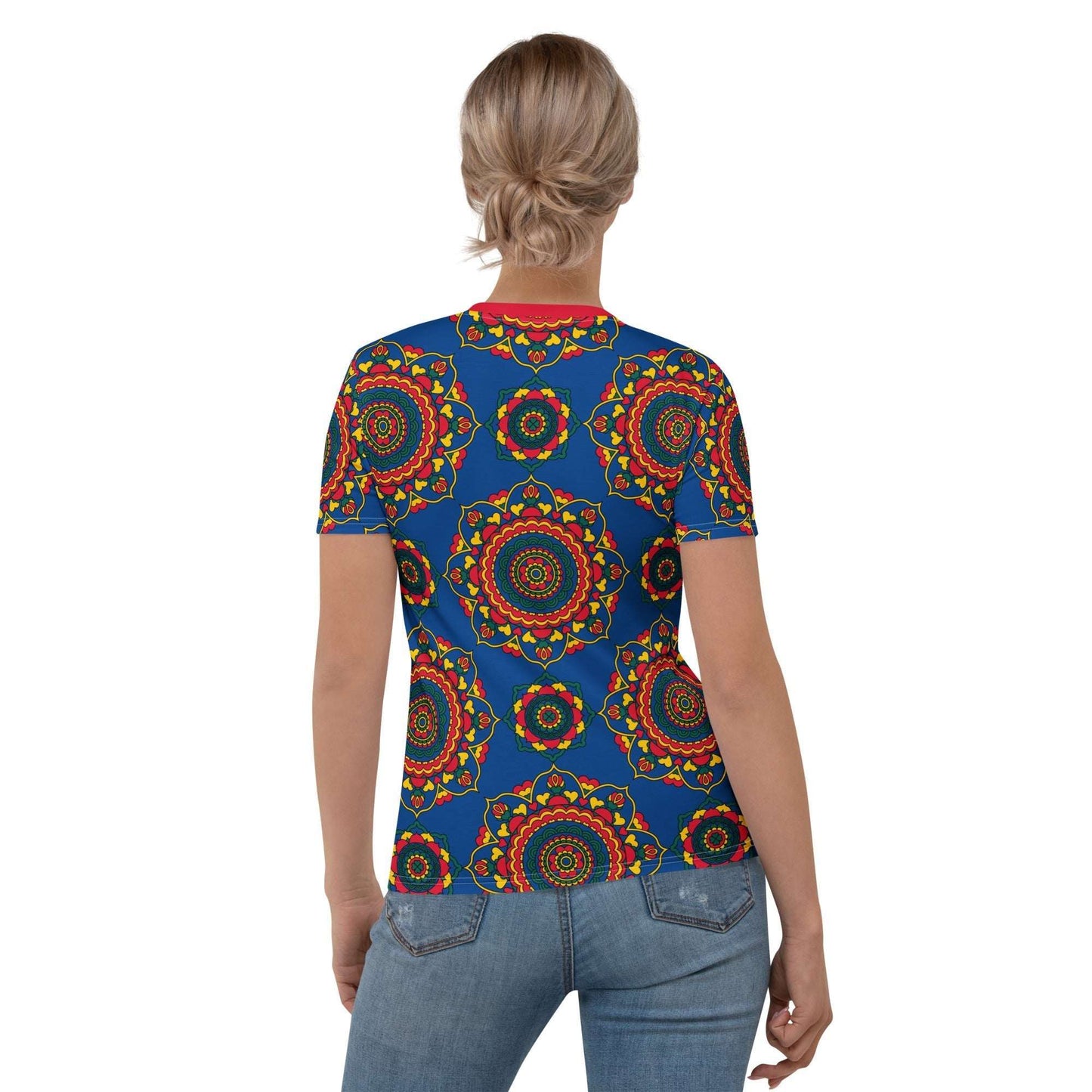 Woman's t-shirt - FOREVERMORE folk - Romantic flower and heart print