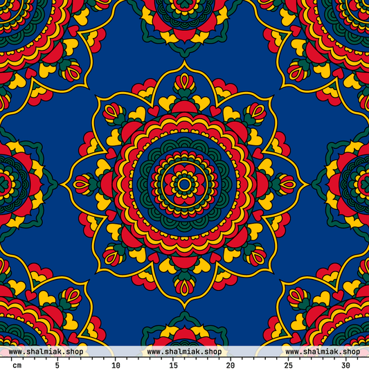 Fabric - FOREVERMORE folk - Romantic flower and heart print
