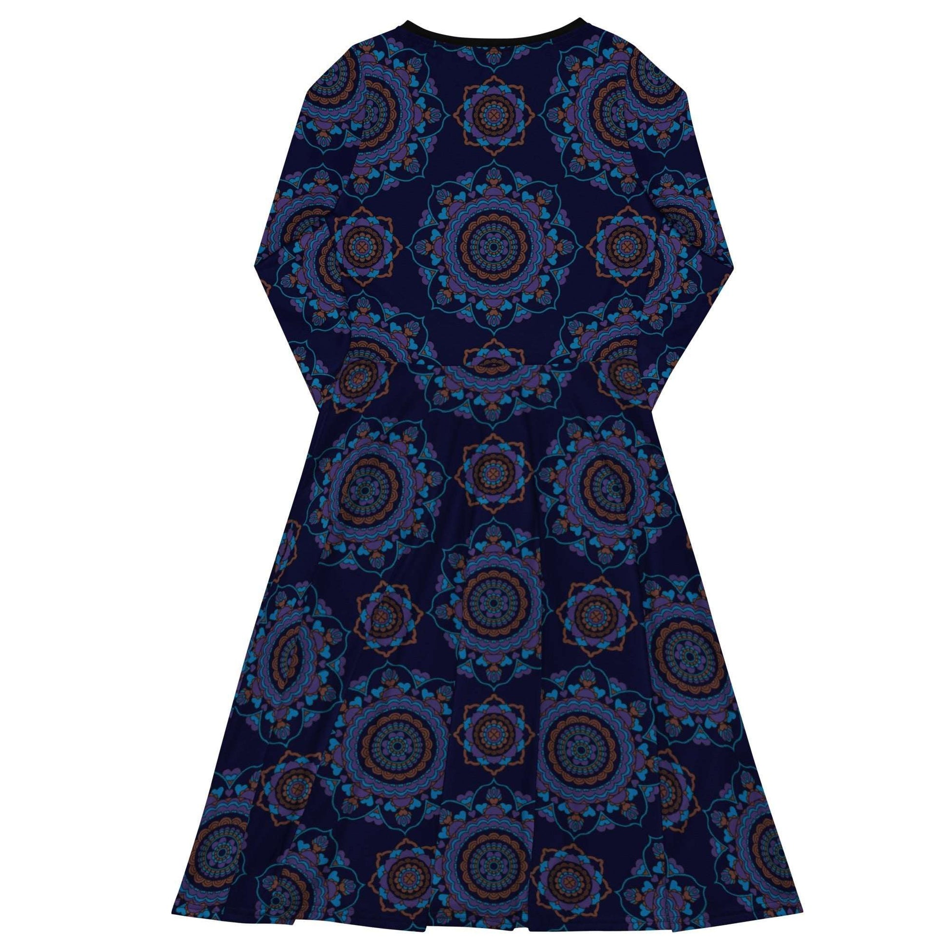 Midi dress - FOREVERMORE purple - Romantic flower and heart print