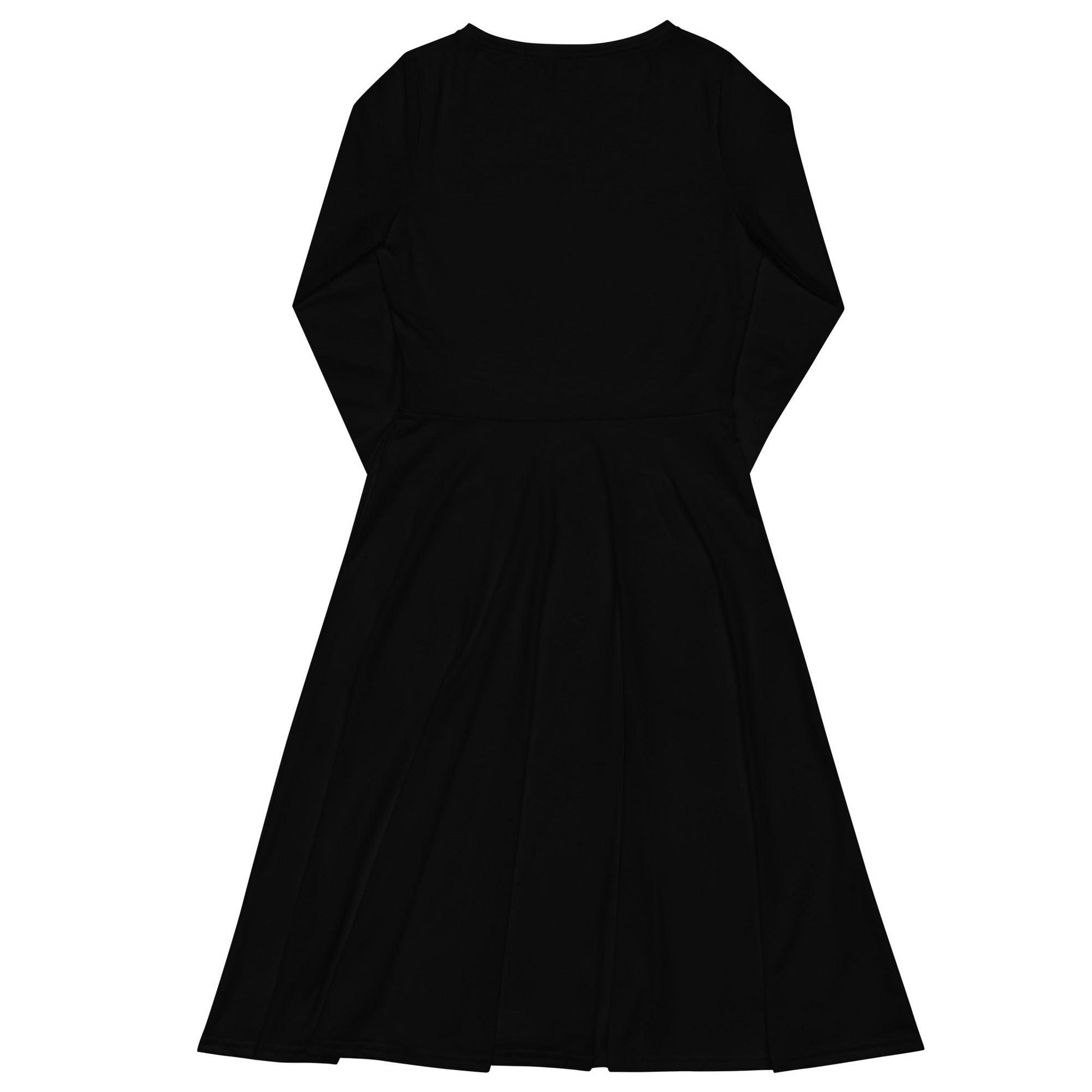 Midi dress - FUNKYPUP black (pup) - Cute dogs and flowers print