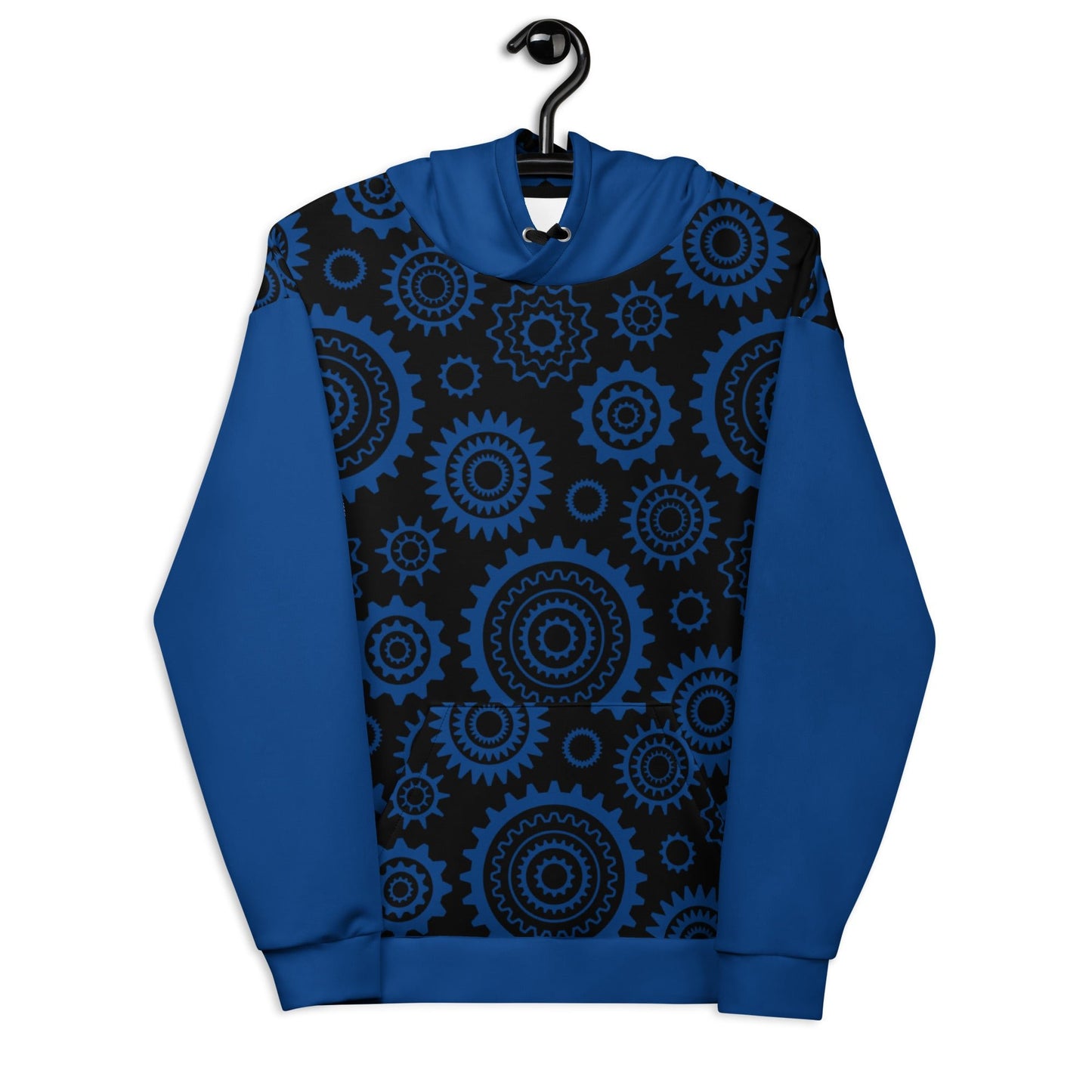 Hoodie - GREAT GEAR blue black - Gear and tech print 6XL