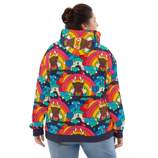 Hoodie - HAPPY RAINDEAR - Reindeers, Rainbows & Hearts