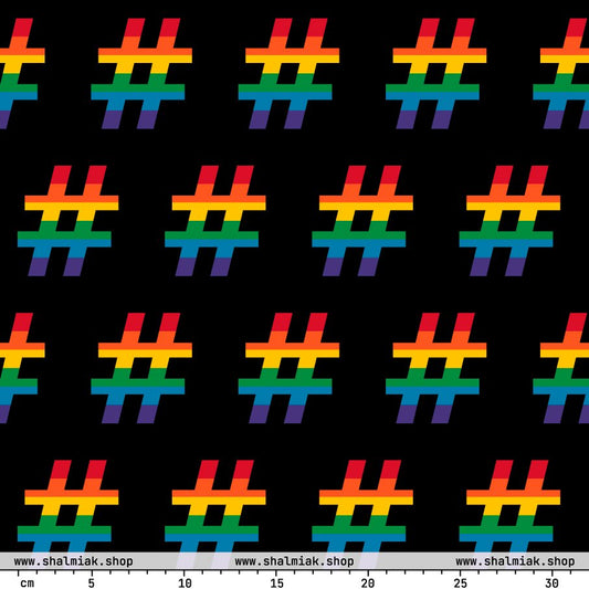 Fabric - #RAINBOW black
