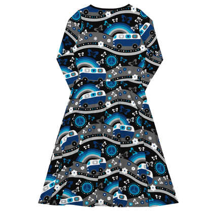 Midi Dress - HIPPIE DAY cosmic blue