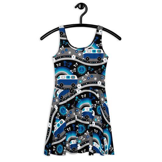 Skater Dress - HIPPIE DAY cosmic blue
