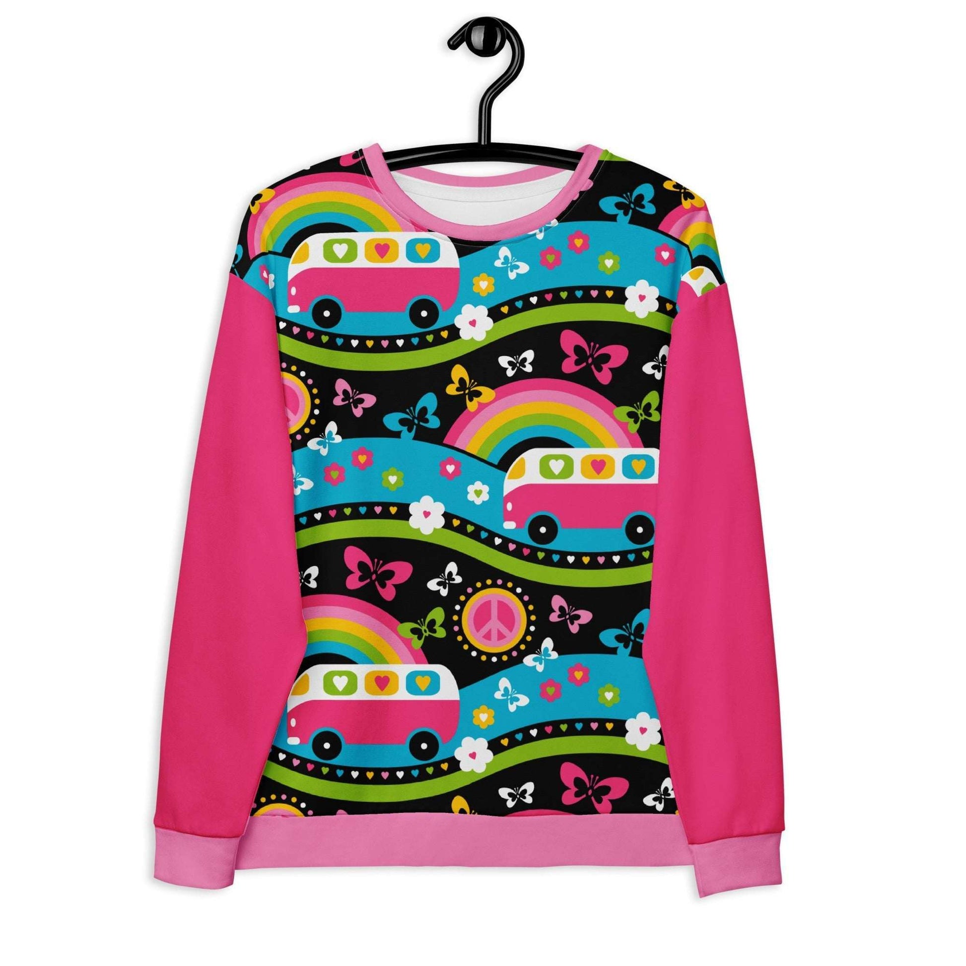 Sweatshirt - HIPPIE DAY sweet - Colorful hippie print 6XL
