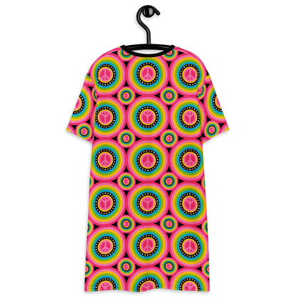 T-shirt dress - HIPPIE HURRAY sweet - Hippie Symbols & colorful circles