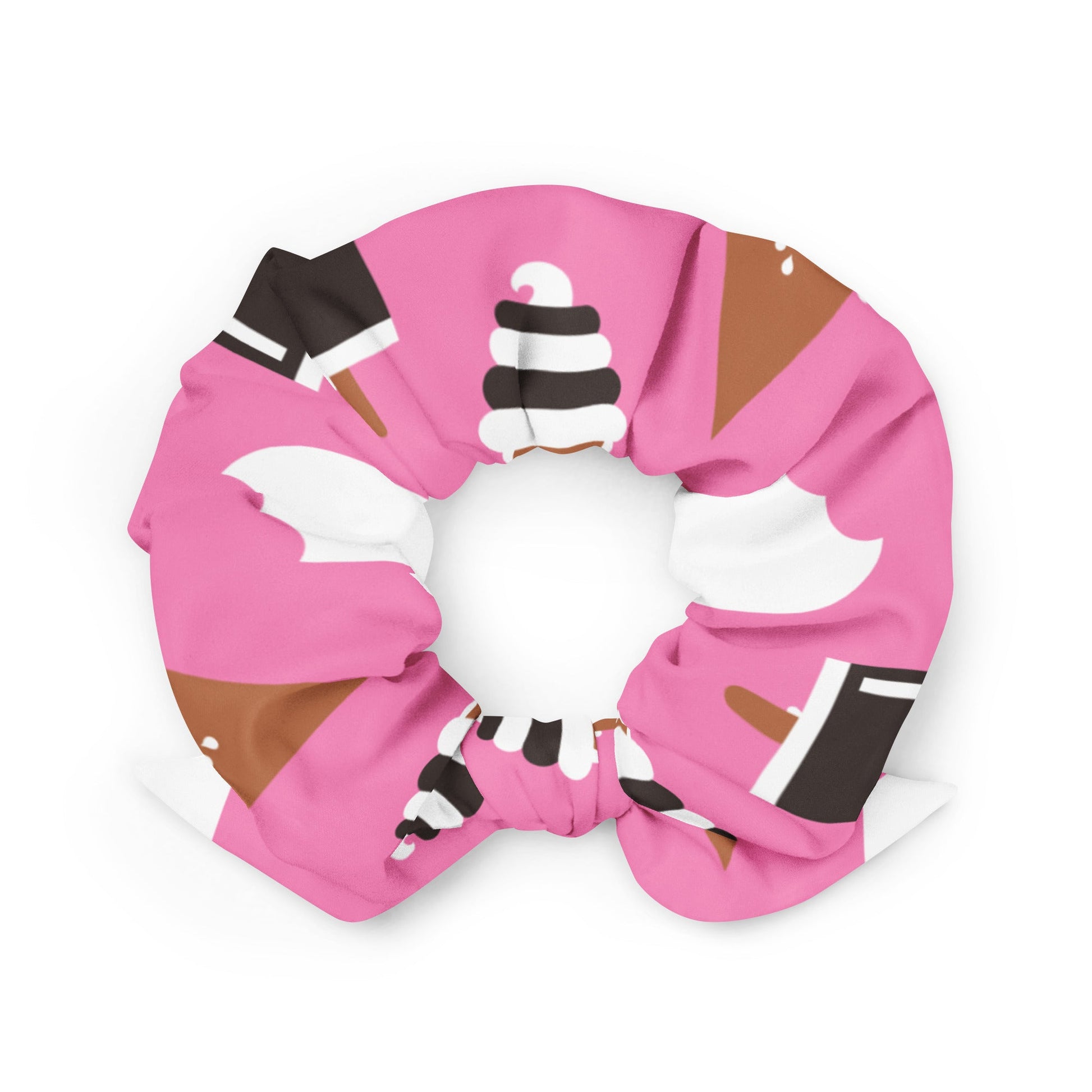 Scrunchie - JÄDE pink - Happy ice cream print