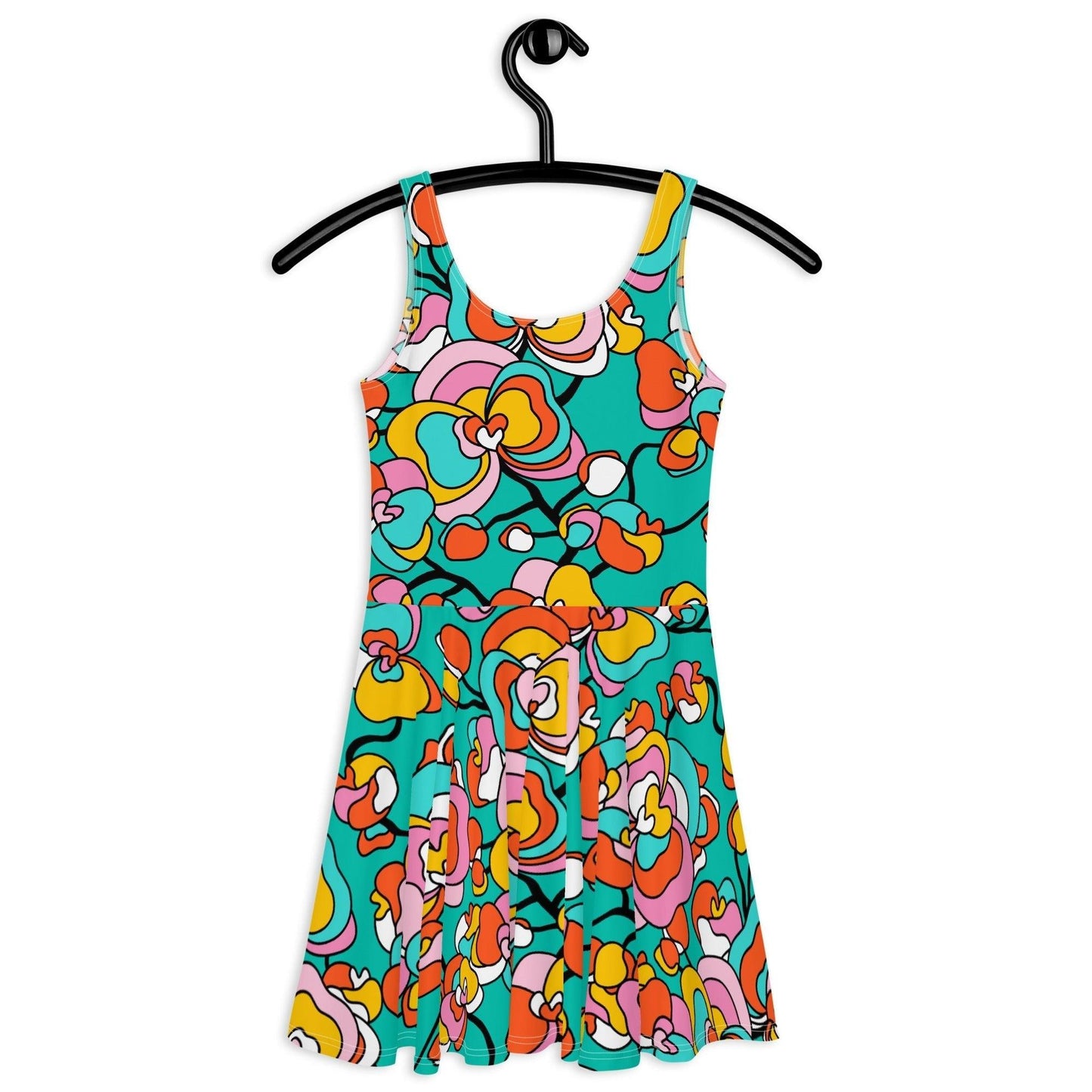 Skater dress - JUBILEE mint - Groovy bloom print