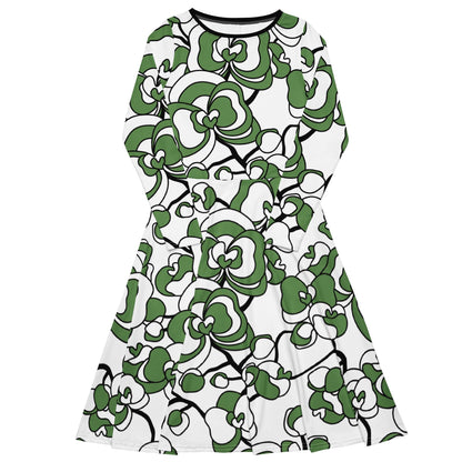 Midi dress - JUBILEE simply green - Groovy bloom print 6XL