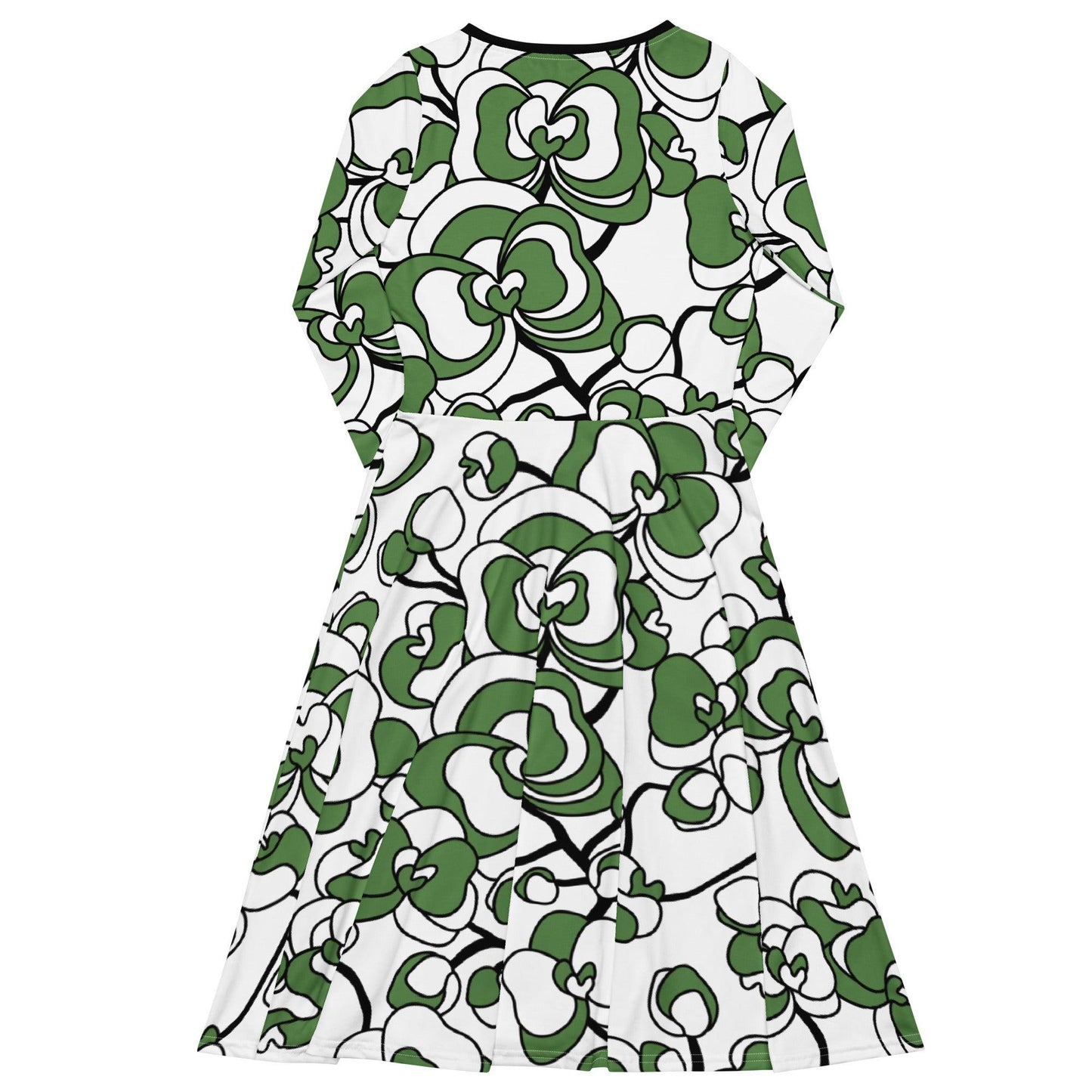 Midi dress - JUBILEE simply green - Groovy bloom print