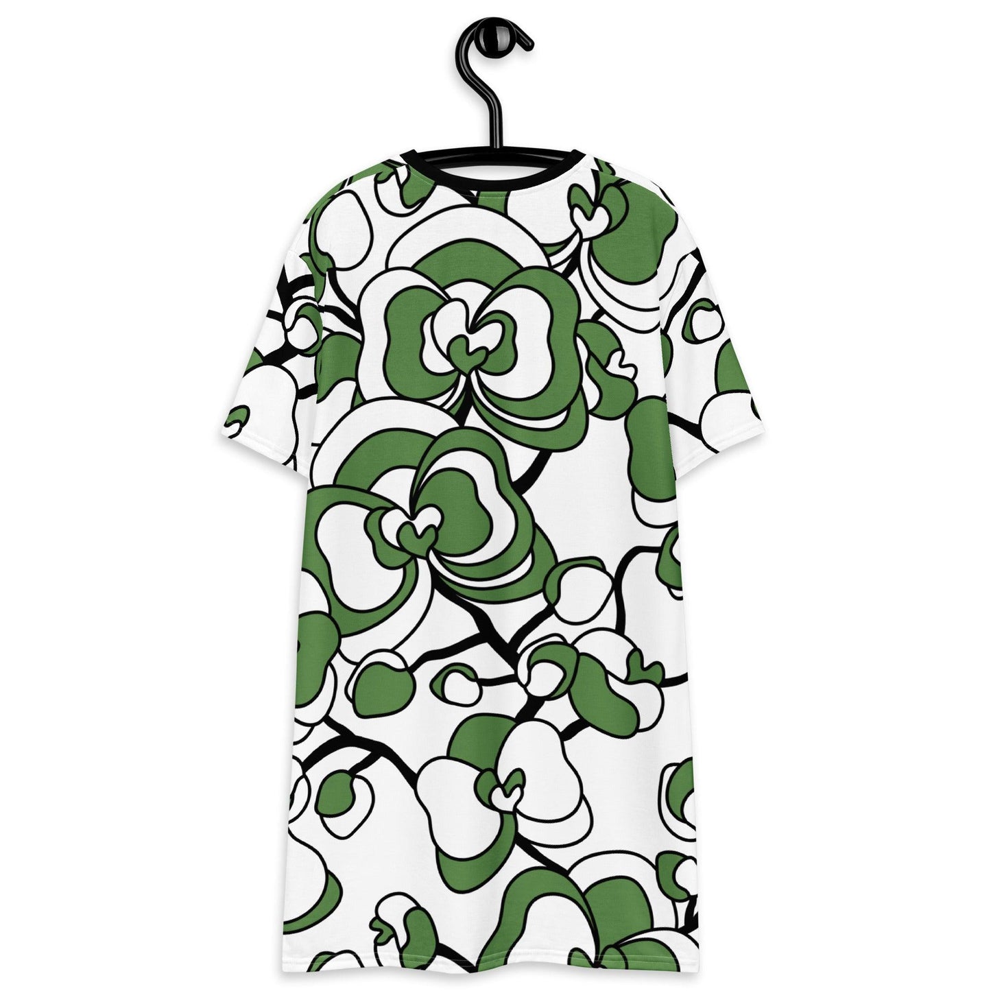 T-shirt dress - JUBILEE simply green - Groovy bloom print