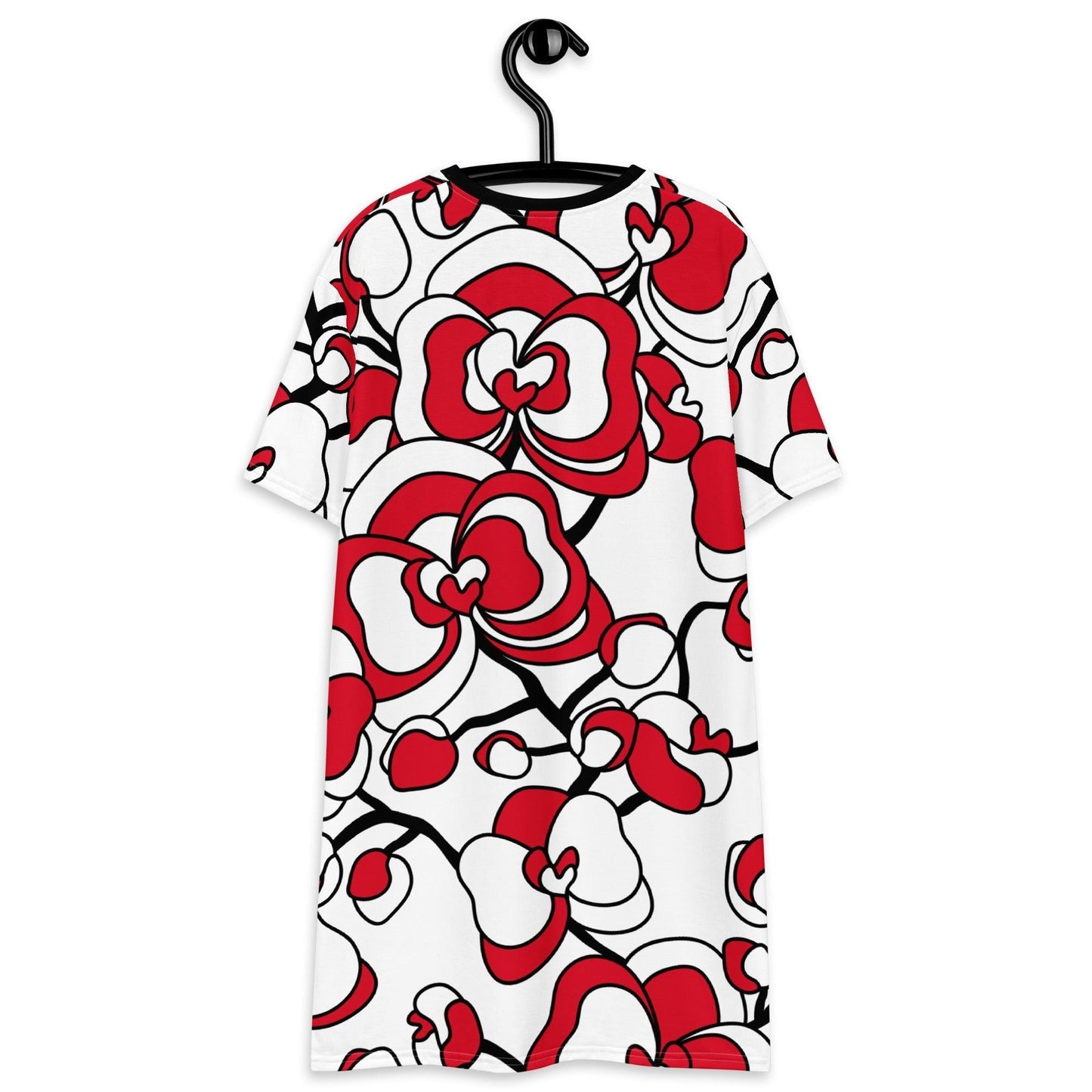 T-shirt dress - JUBILEE simply red - Groovy bloom print