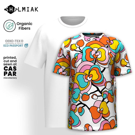 Organic Cotton T-Shirt - JUBILEE white - Groovy Bloom Print