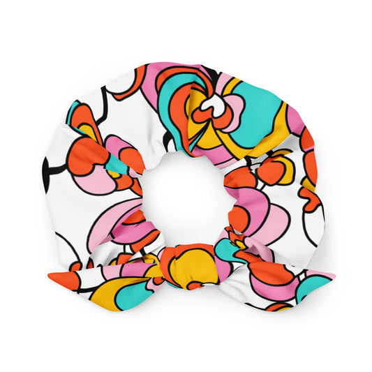 Scrunchie - JUBILEE white - Groovy bloom print Default Title