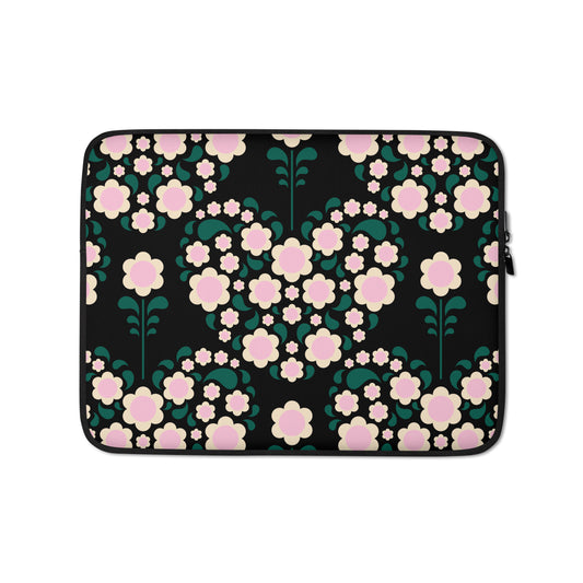 Laptop Sleeve - HEARTBEAT pink black