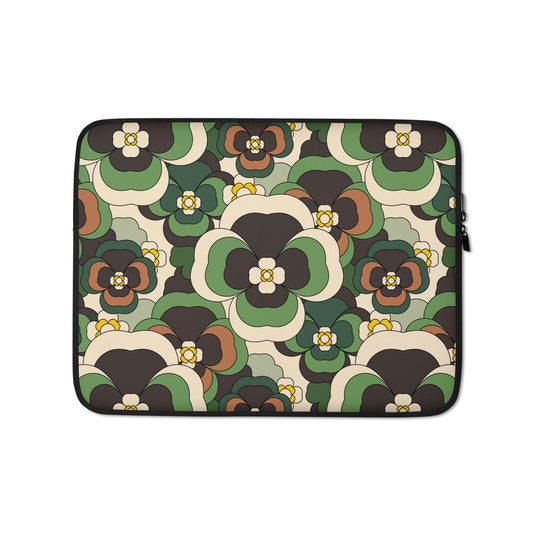 Laptop Sleeve - PANSY FANTASY green
