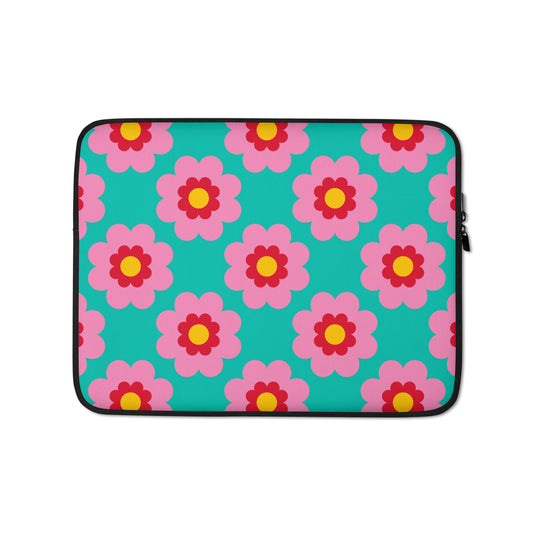 FANCY BLOOM pink mint - Laptop Sleeve