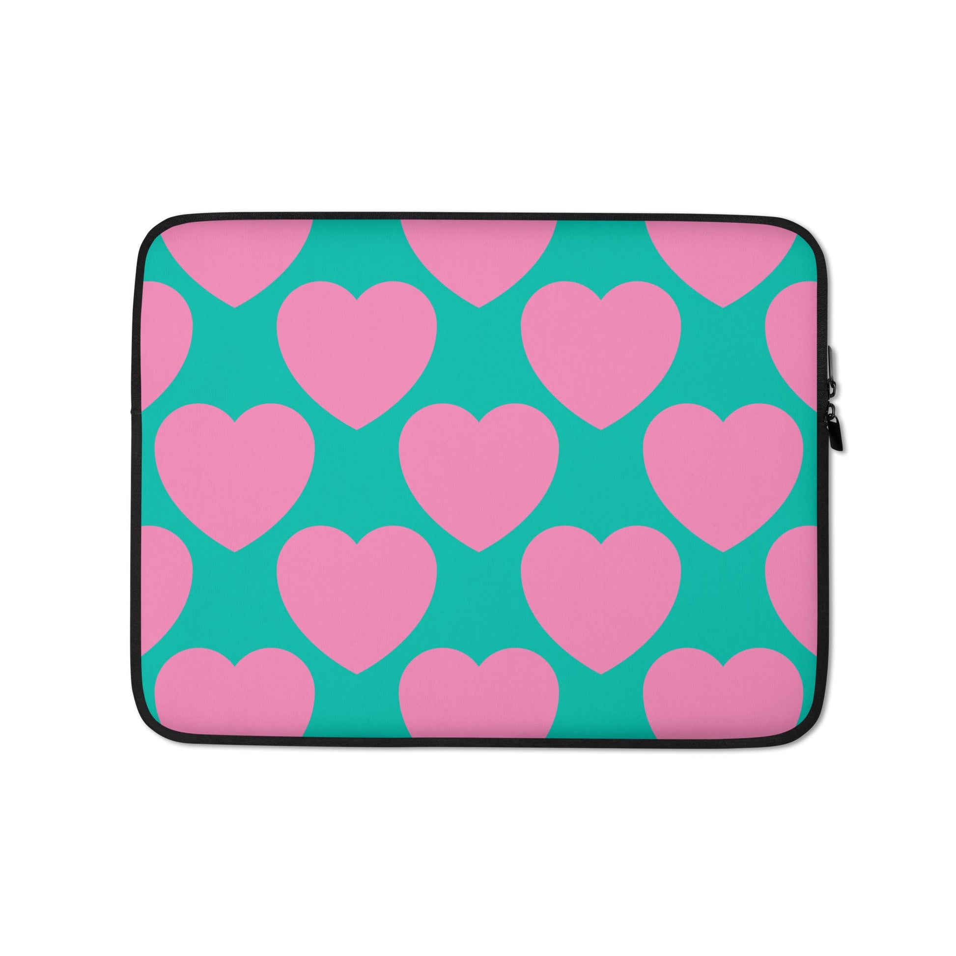 Laptop Sleeve - ELLIE LOVE pink mint - Bold Heart Print