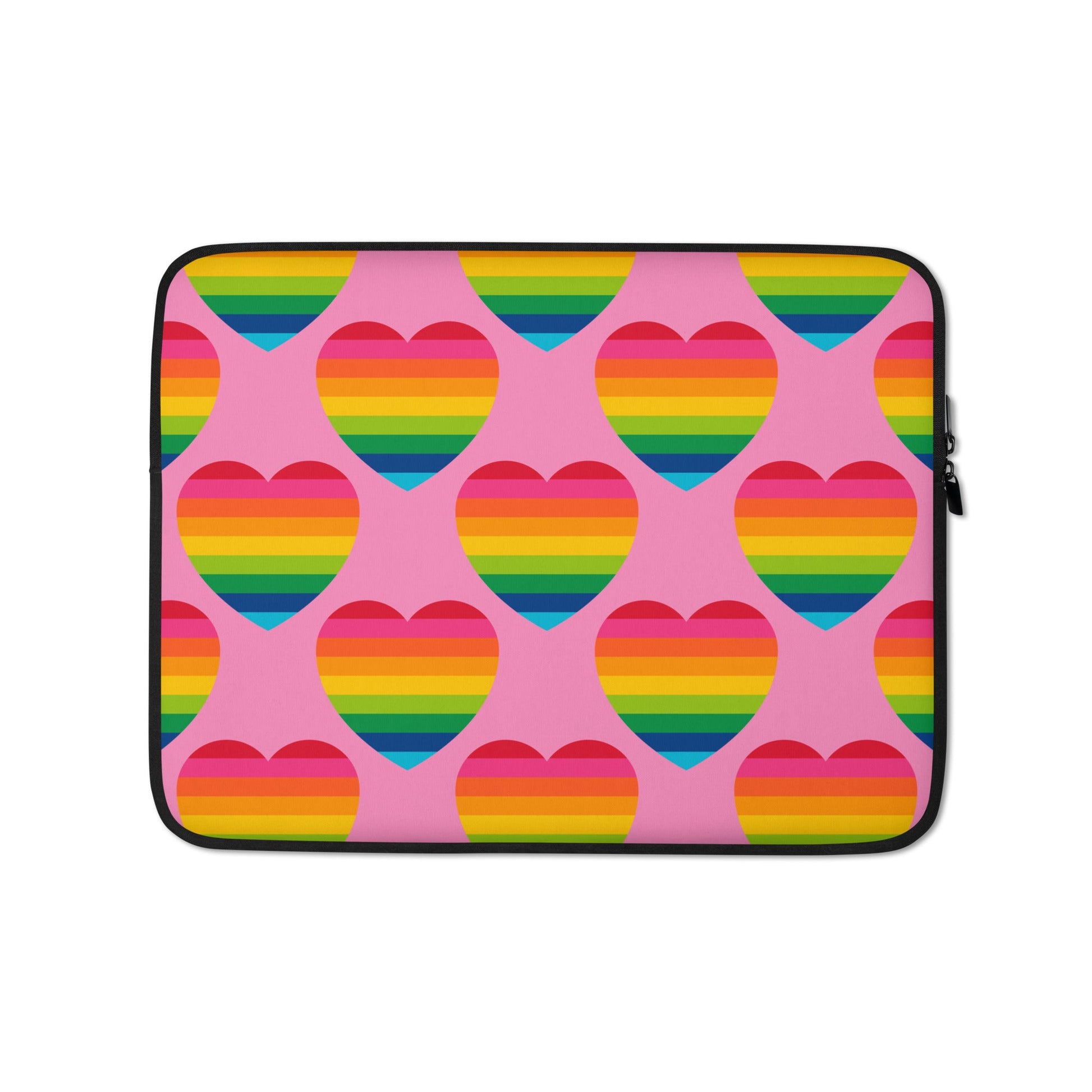 Laptop Sleeve - ELLIE LOVE rainbow pink - Bold Heart Print