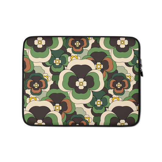 Laptop Sleeve - PANSY FANTASY green