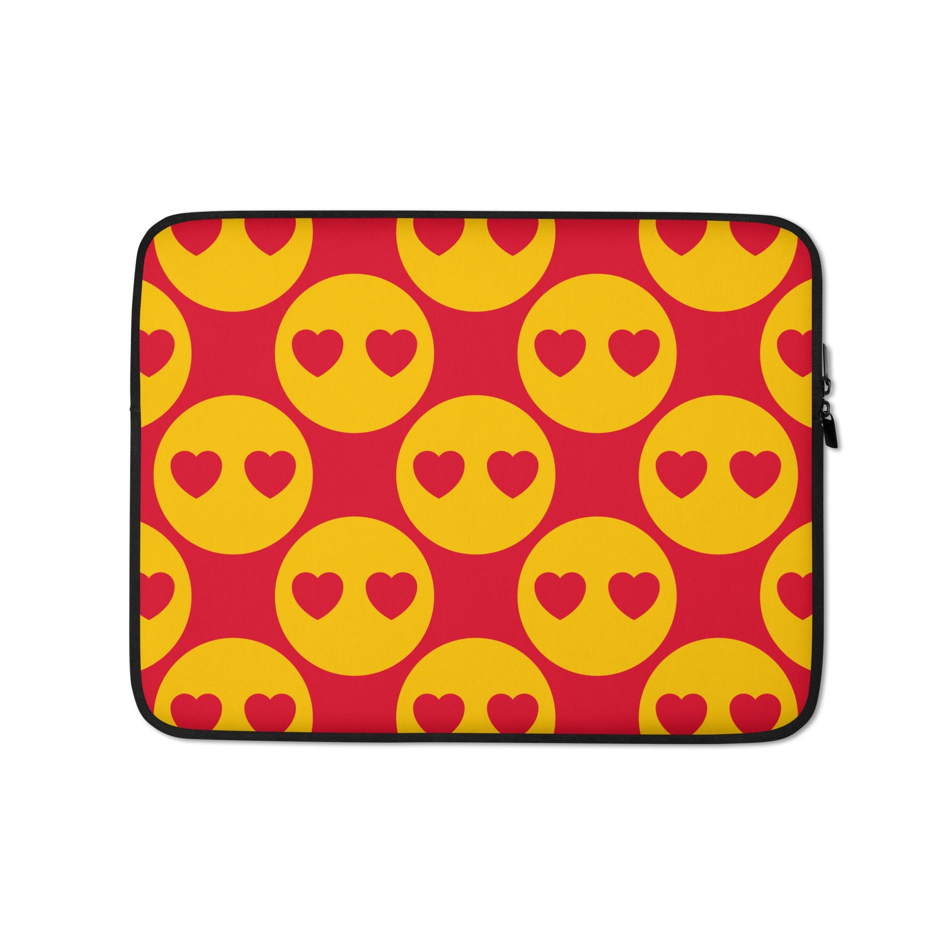 Laptop sleeve - SUPERHAPPY - Sunshine and hearts print 13″