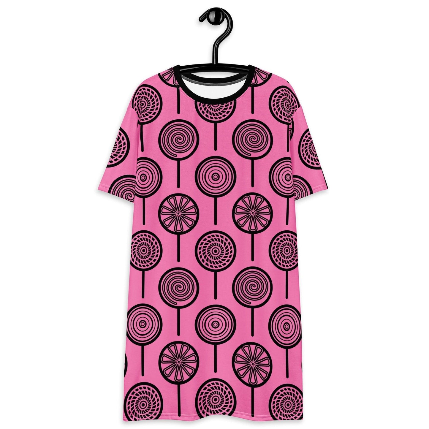 T-shirt dress - LOLLY pink - Retro lollipop print 6XL