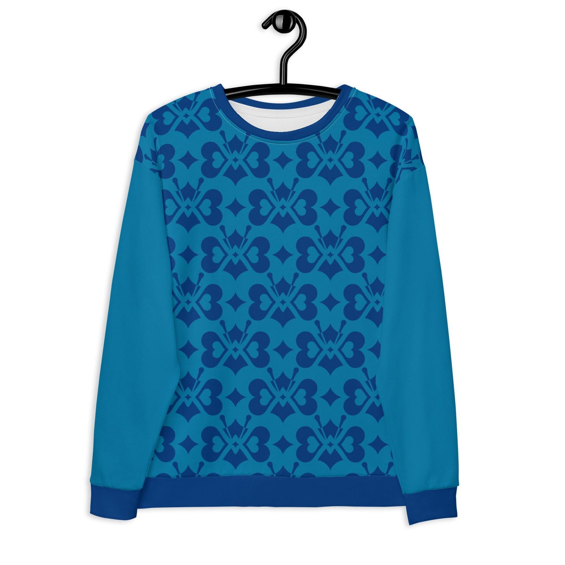 Sweatshirt - LOVE BUTTERFLY blue - Graphic butterfly print 3XL