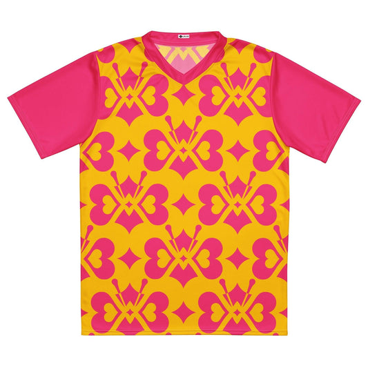 Sports Jersey - LOVE BUTTERFLY yellow pink - Graphic butterfly print 6XL