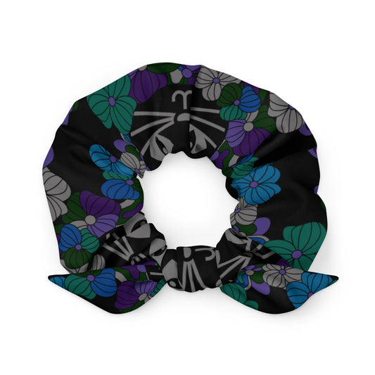 Scrunchie - MAGICAT mystic - Black cats and flowers print Default Title