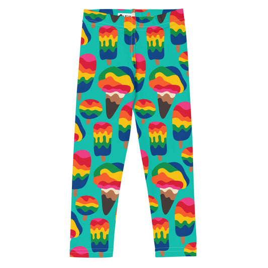Kids' Leggings -2- MANIC ICE mint - Bold Icecream Print