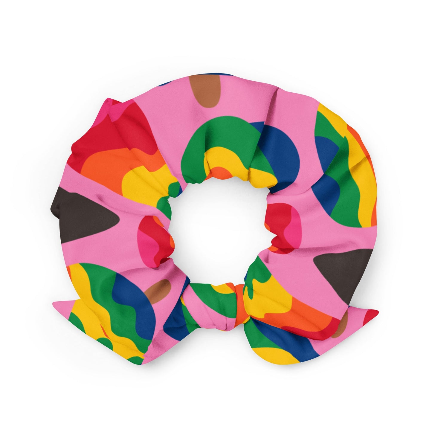 Scrunchie - MANIC ICE pink - Bold ice cream print