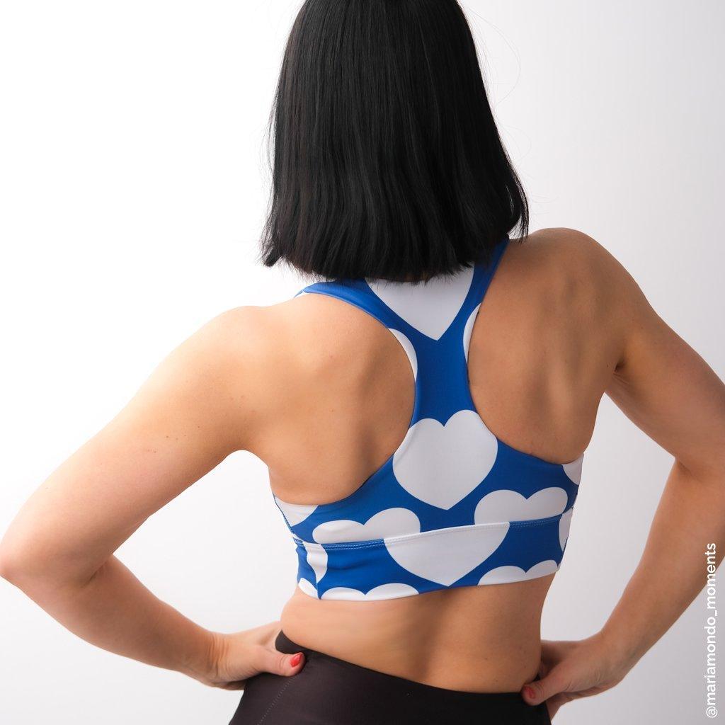 Sports bra - ELLIE LOVE fin - Bold heart print
